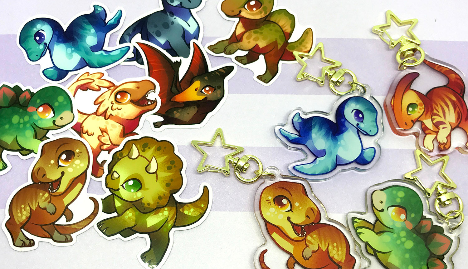 Adorable Dinosaur Sticker Set – Shinepaw Design