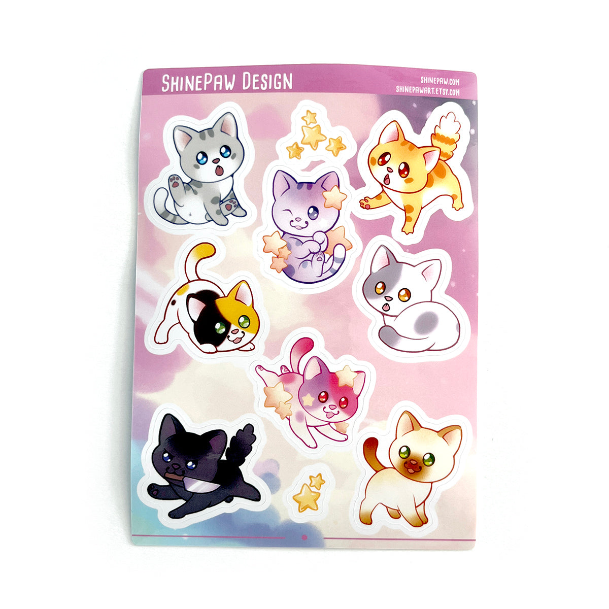 Tiny Terror Cats Sticker Sheet