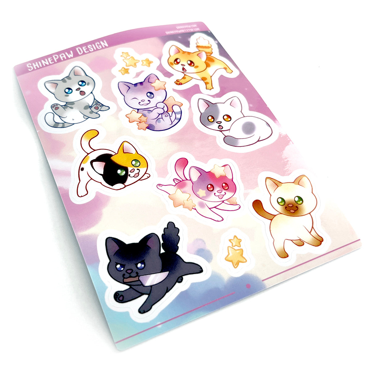 Tiny Terror Cats Sticker Sheet