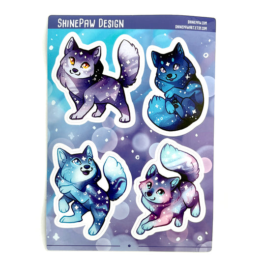 Milky Way Wolf Sticker Sheet
