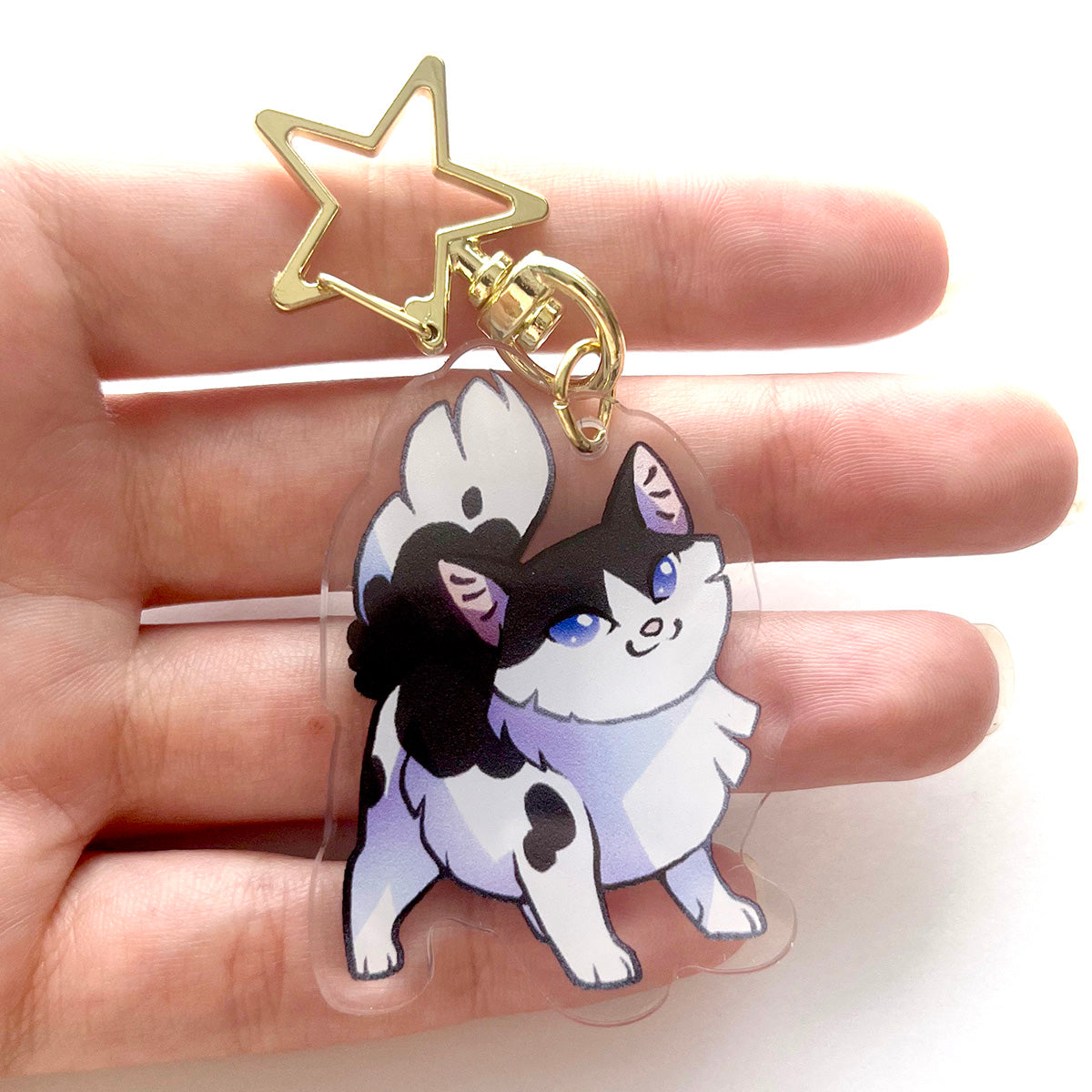 Warrior Cats Keyring Charm Clear Double Sided Acrylic 