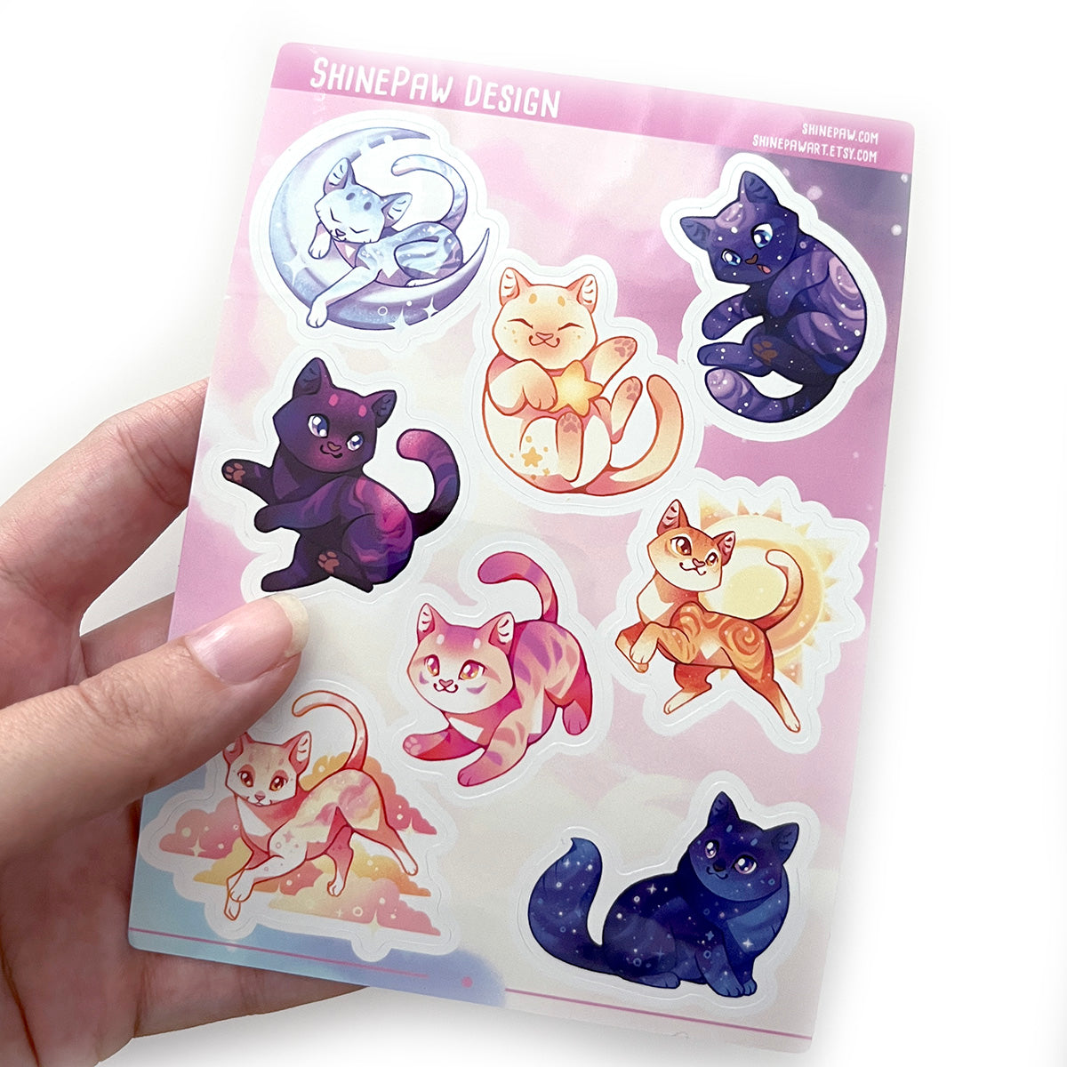 Celestial Cats Sticker Sheet