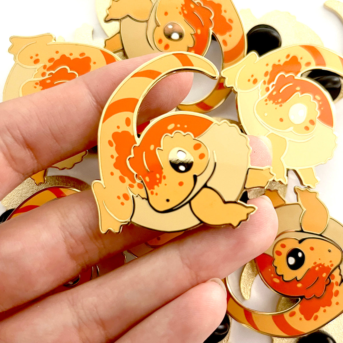 Crested Gecko Hard Enamel Pin