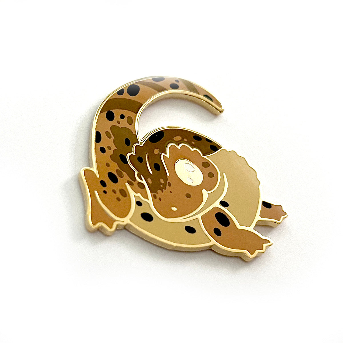 Dalmatian Crested Gecko Hard Enamel Pin