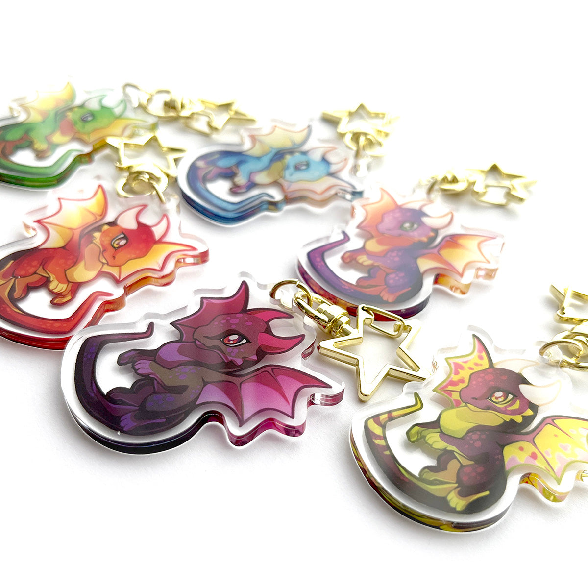 Blue Dragon Keyring Charm