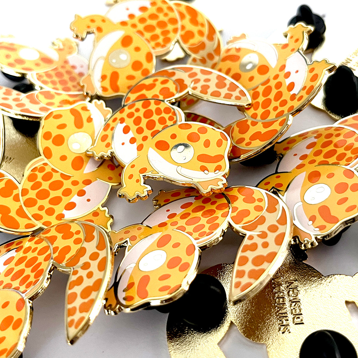 Yellow Leopard Gecko Hard Enamel Pin