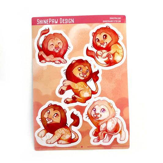 Solar Lion Sticker Sheet