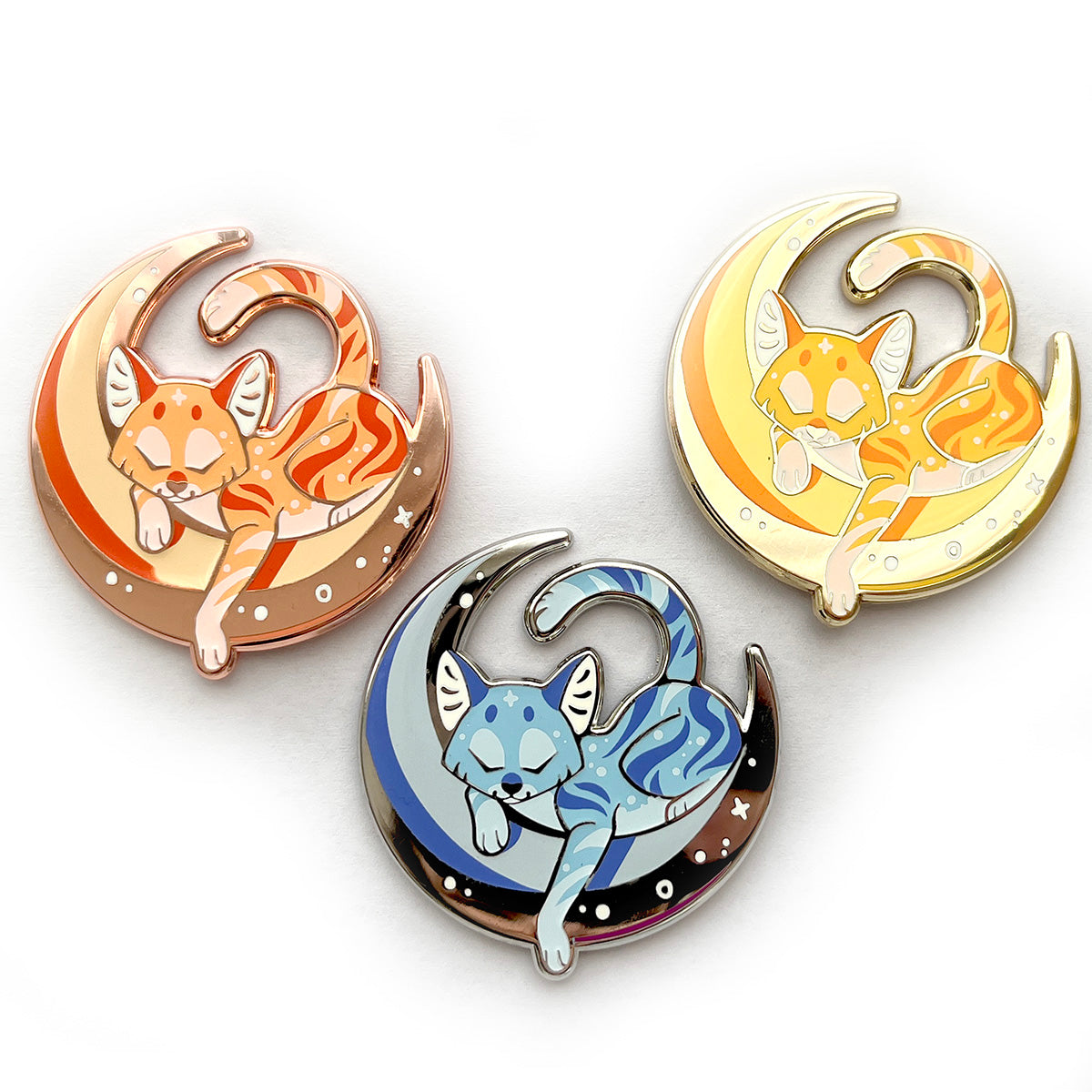 Harvest Moonlight Cat Enamel Pin