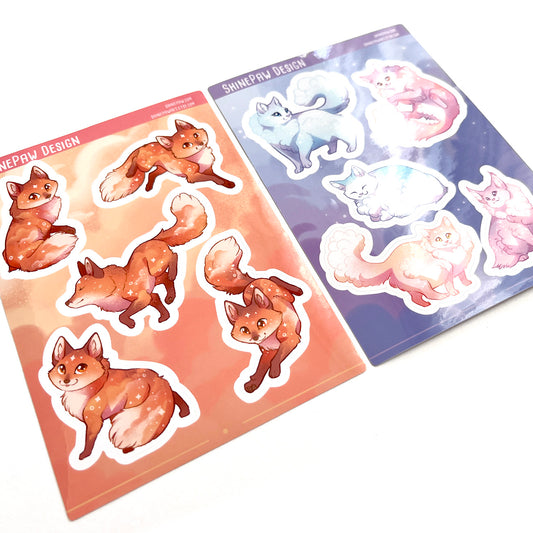 Red fox Sticker Sheets