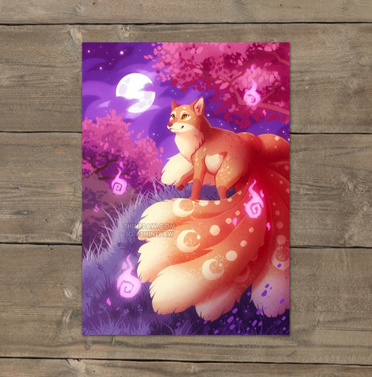 Night of Spirits - Kitsune Art Print