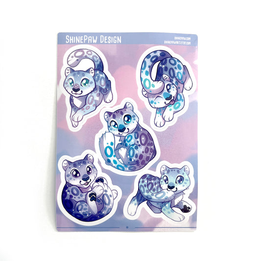 Nebula Snow Leopard Sticker Sheet