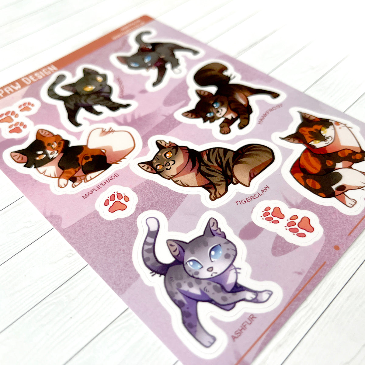Warrior Cats Sticker Sheet - Villain cats