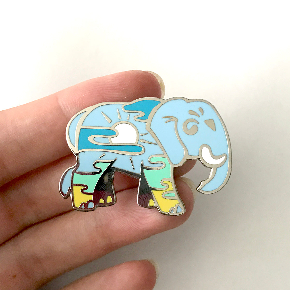 Afternoon Elephant Enamel Pin