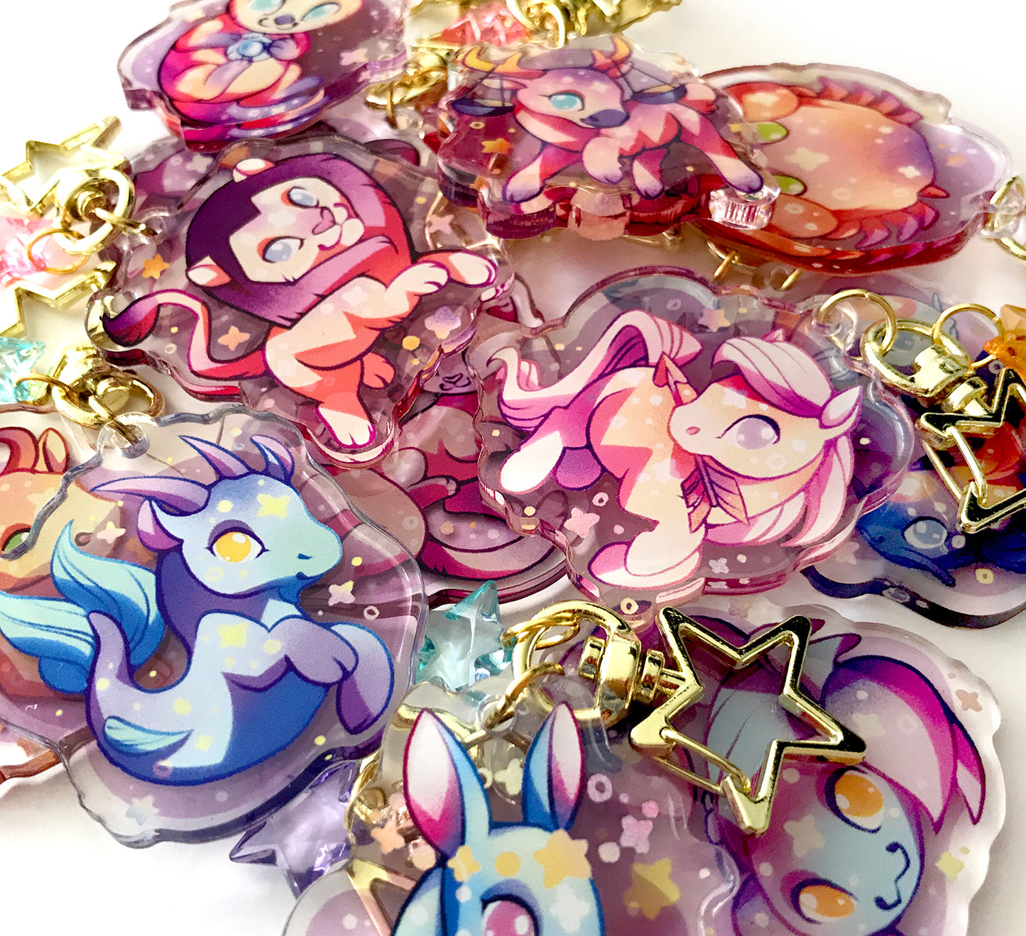 Leo Charm Keyring