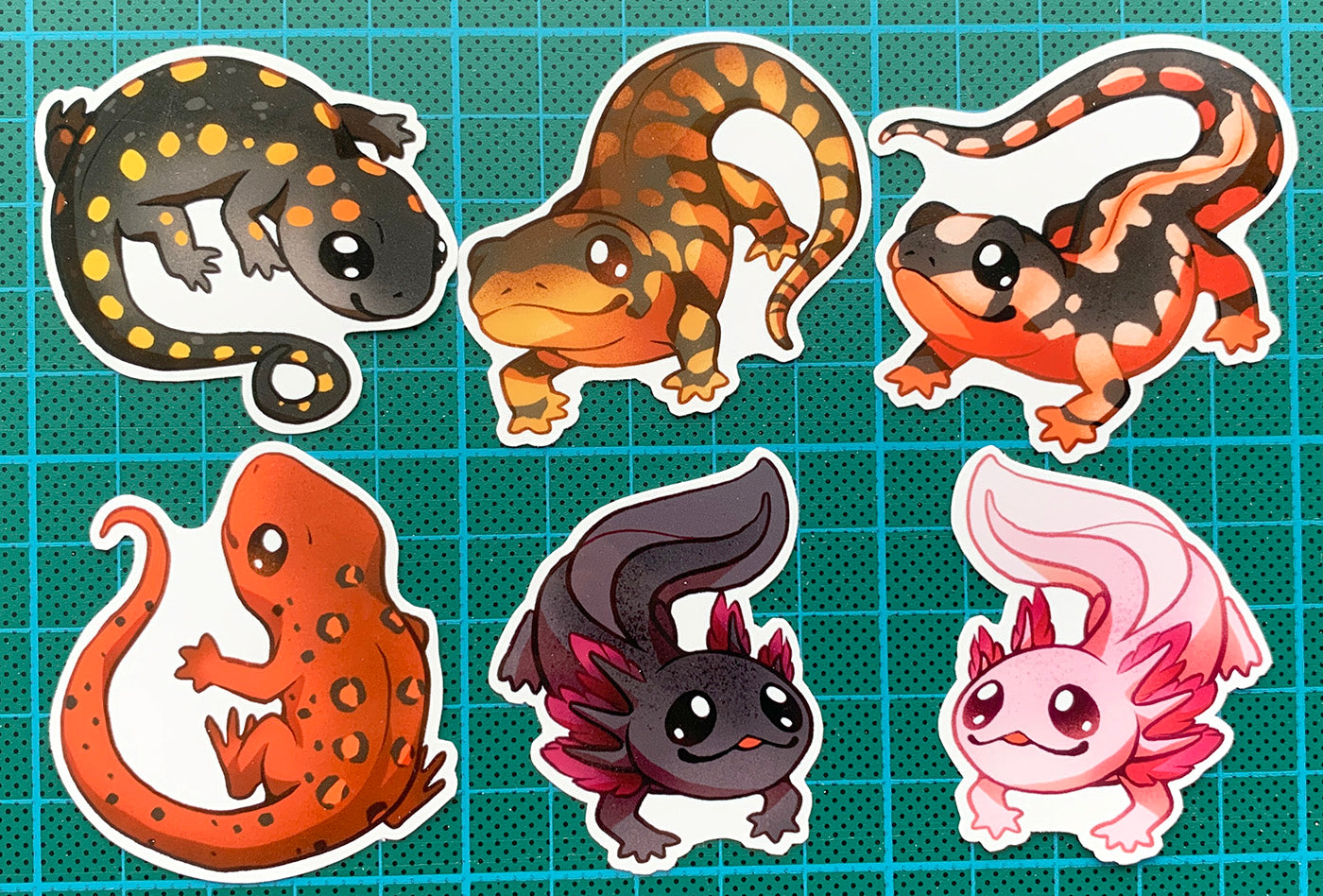 Cute Amphibian Sticker Set