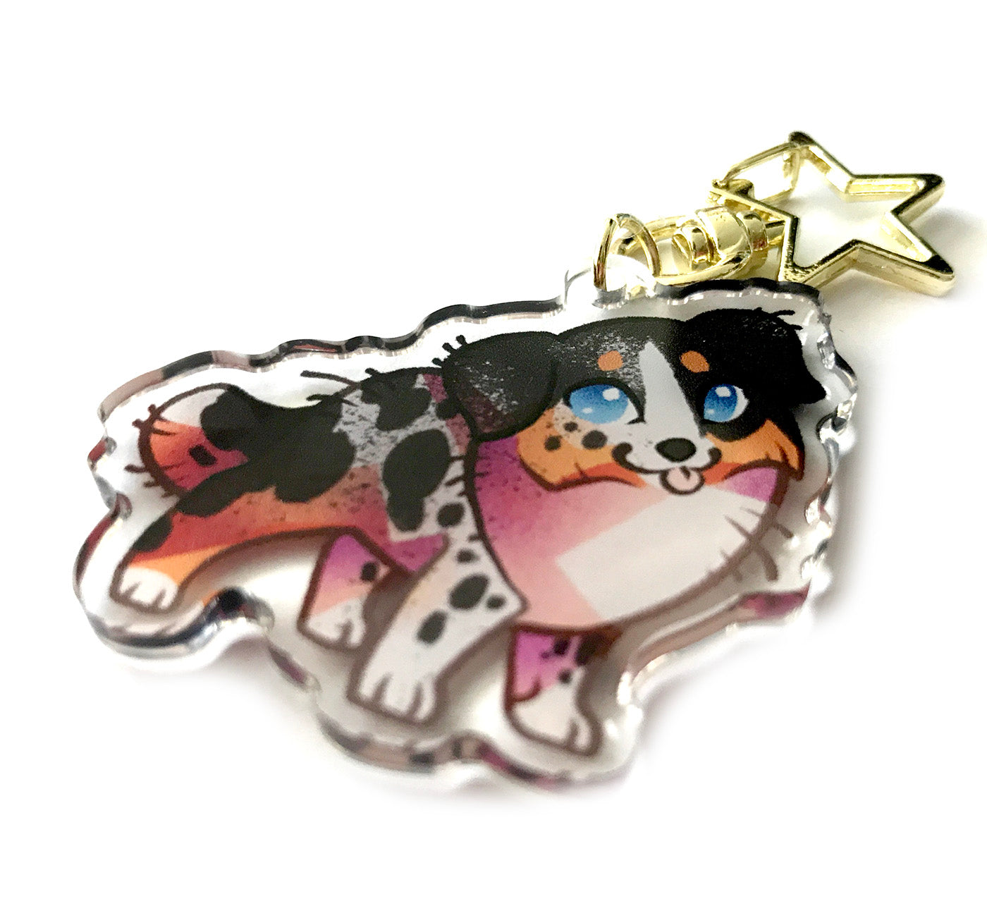 Australian Shpeherd Dog Keychain