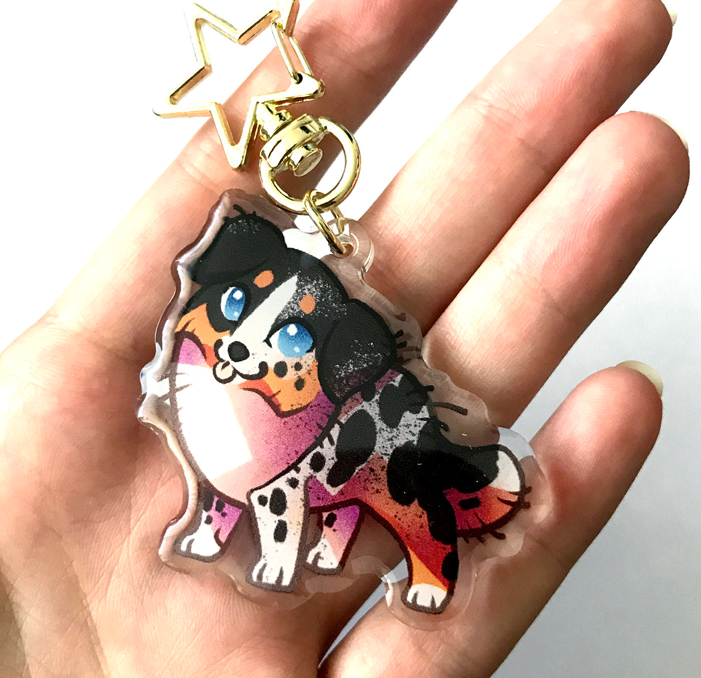 Australian Shpeherd Dog Keychain