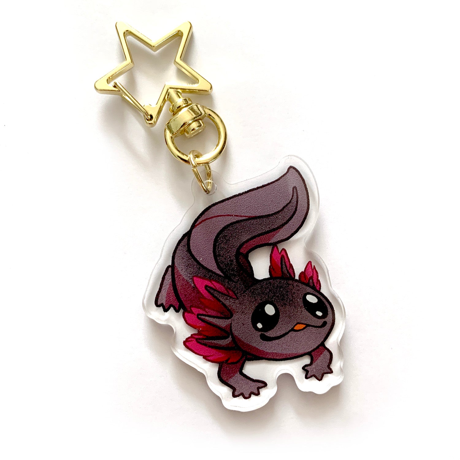 Axolotl Keyring Charm – Shinepaw Design