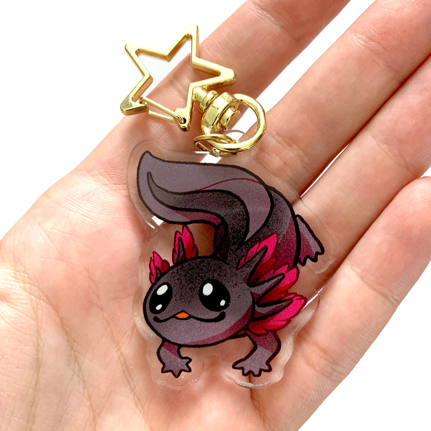 Axolotl Keychain Charm