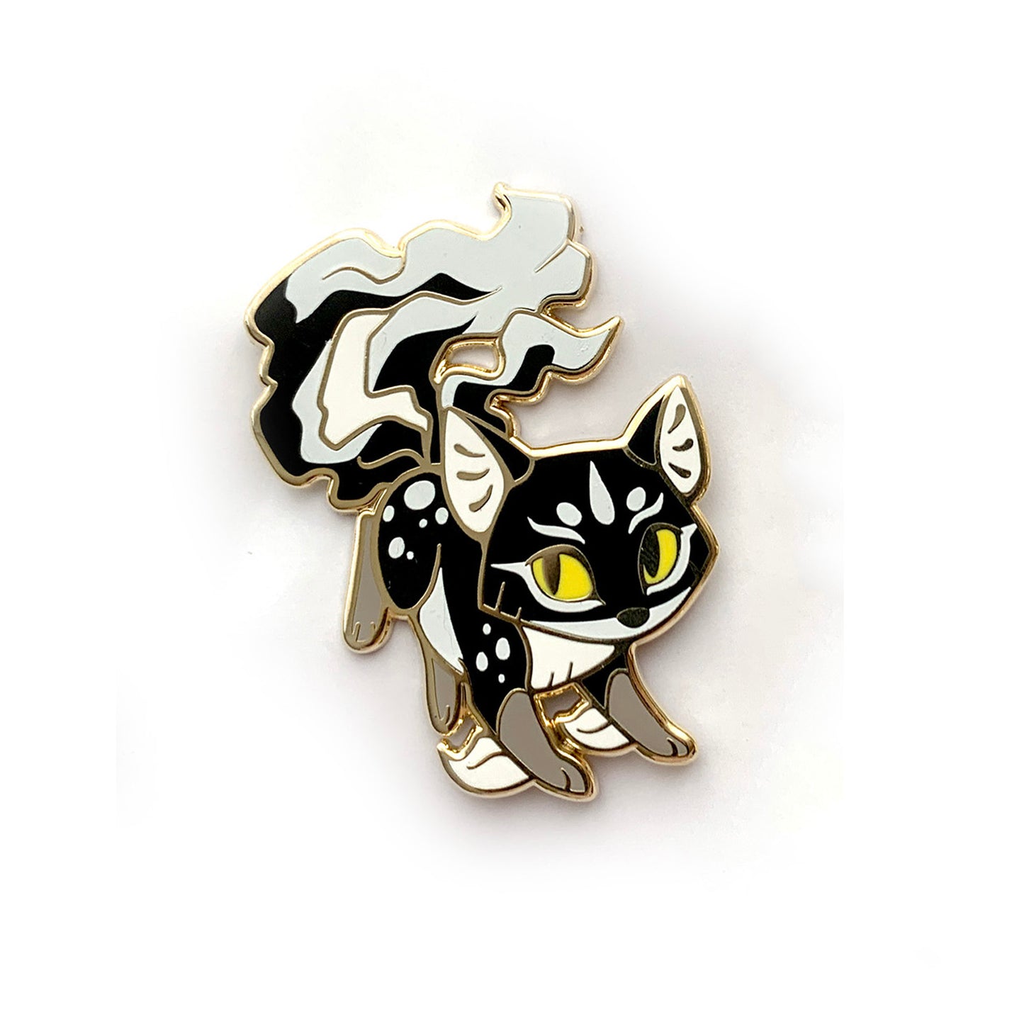 Black & White Kitsune Enamel Pin Set