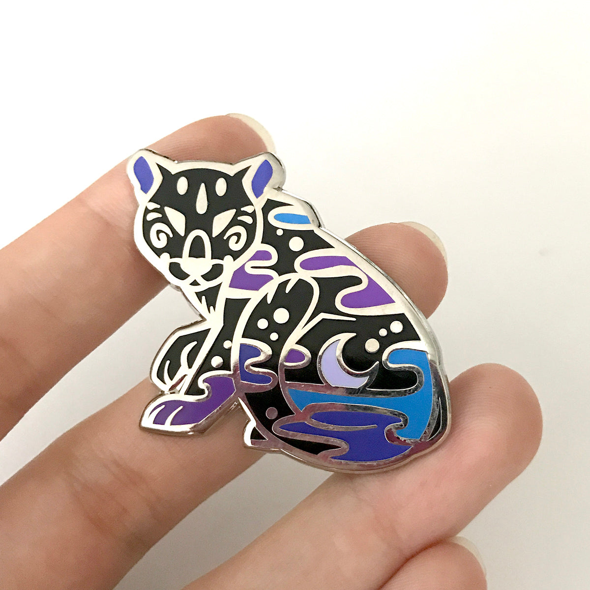 Black Night Panther Enamel Pin