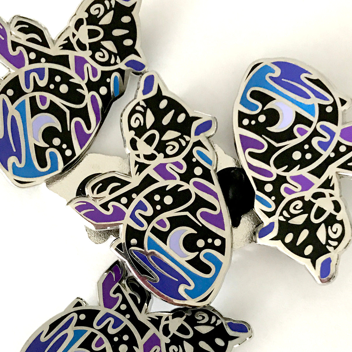 Black Night Panther Enamel Pin