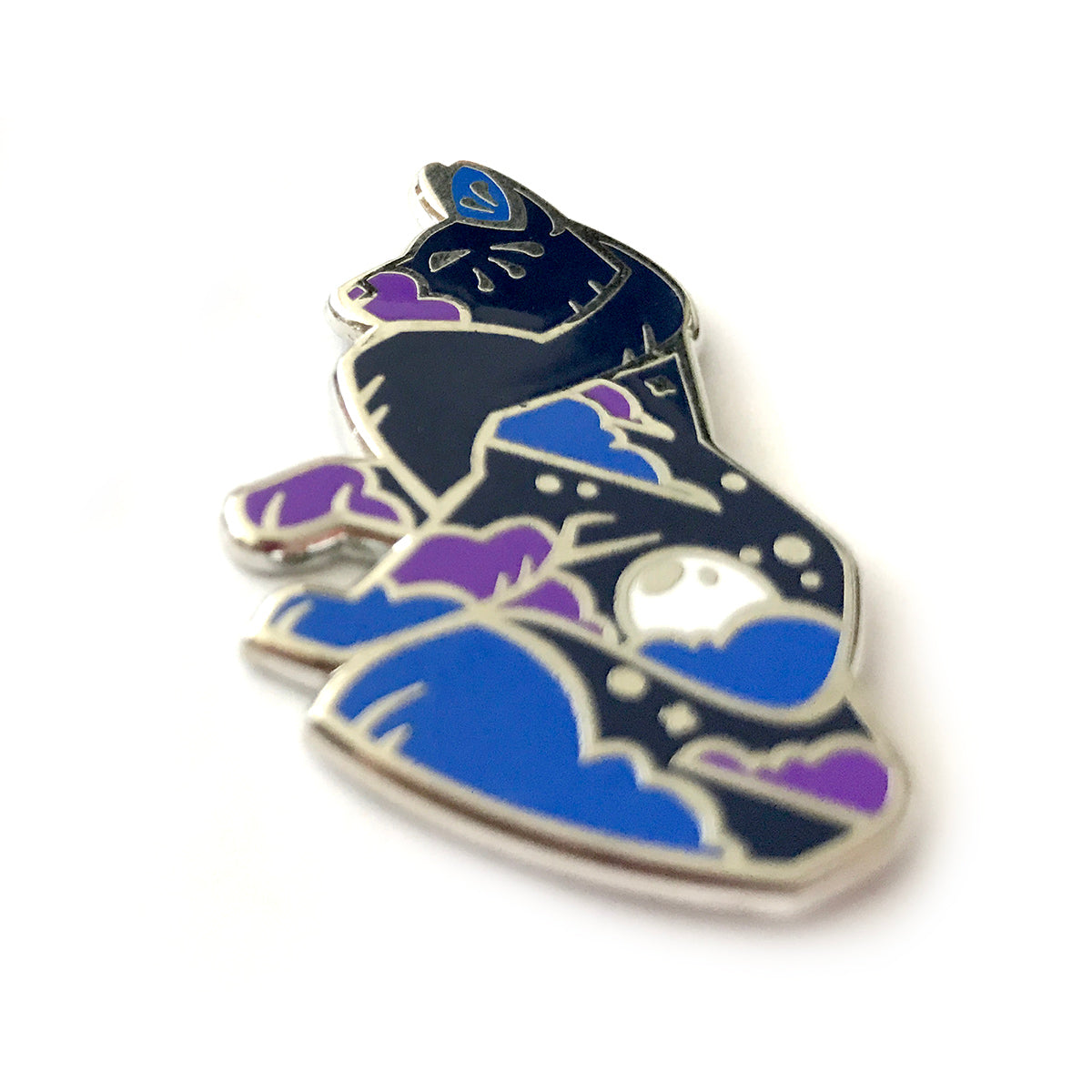 Blue Moon Wolf Enamel Pin