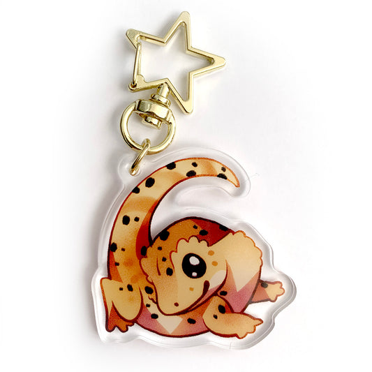 Crested Gecko Keyring Charm