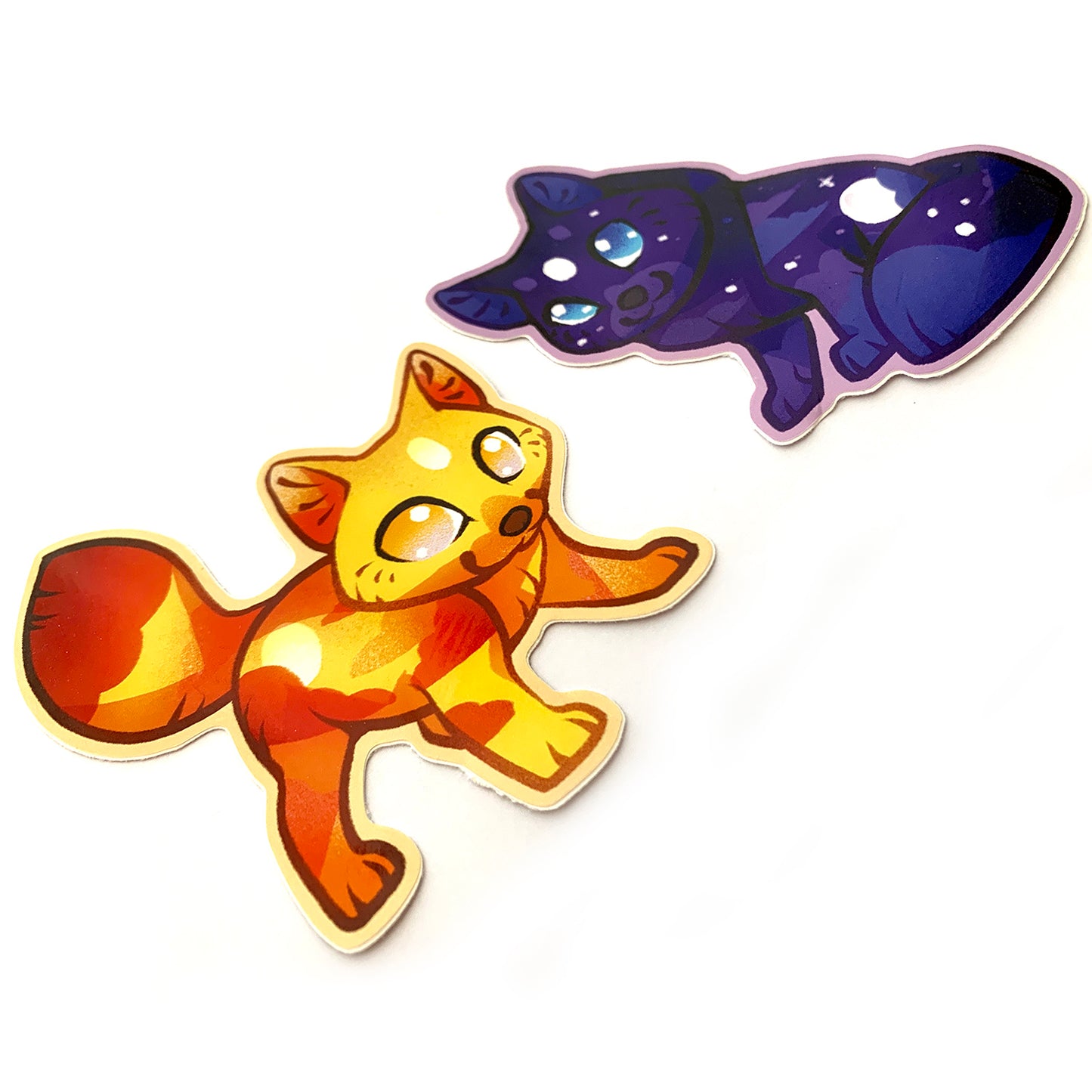 Dawn and blue Moon Wolves Stickers