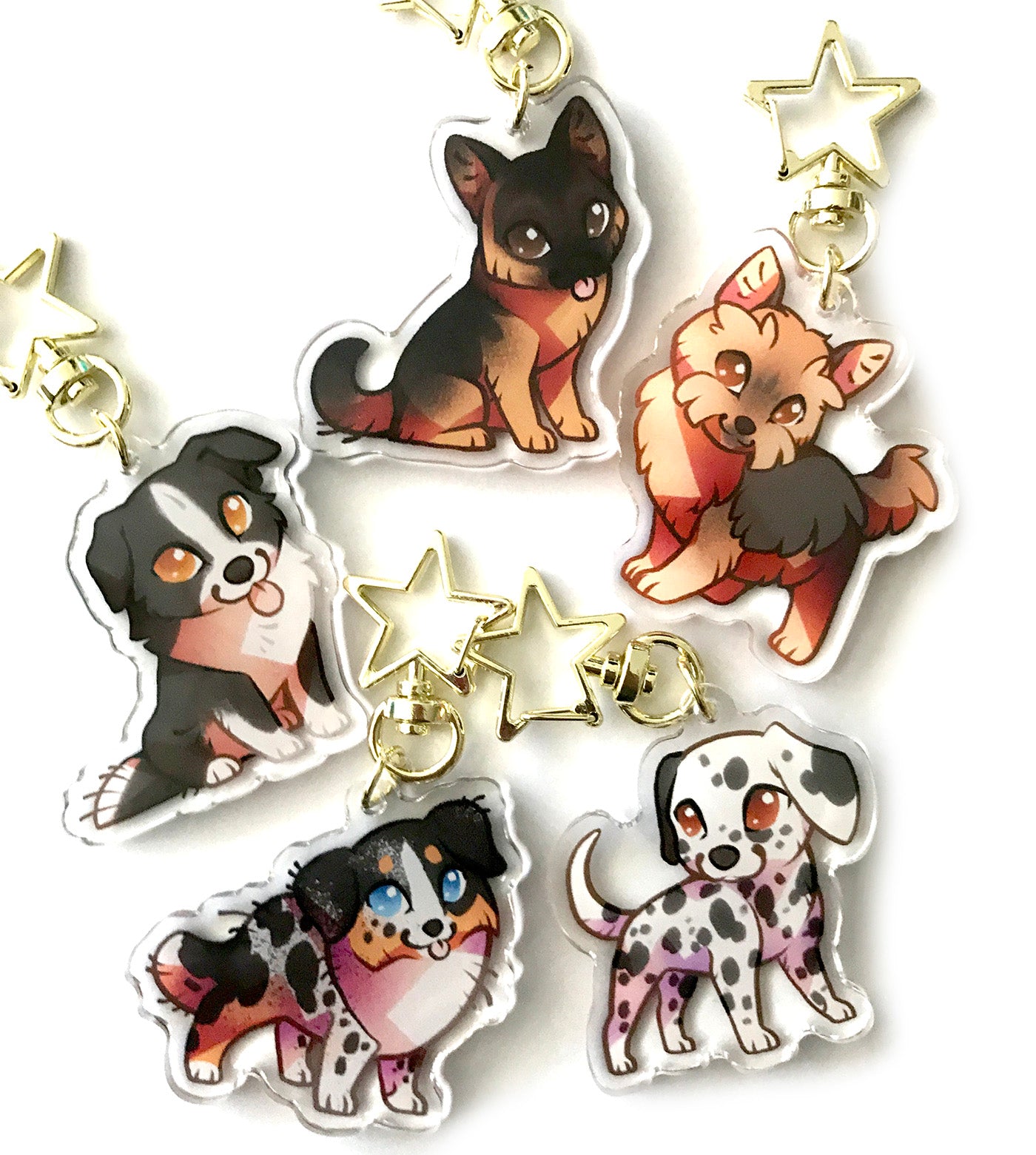 Yorkshire Terrier Dog Keyring Charm