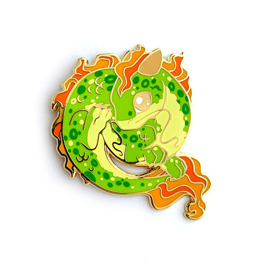 Green Dragon Enamel Pin