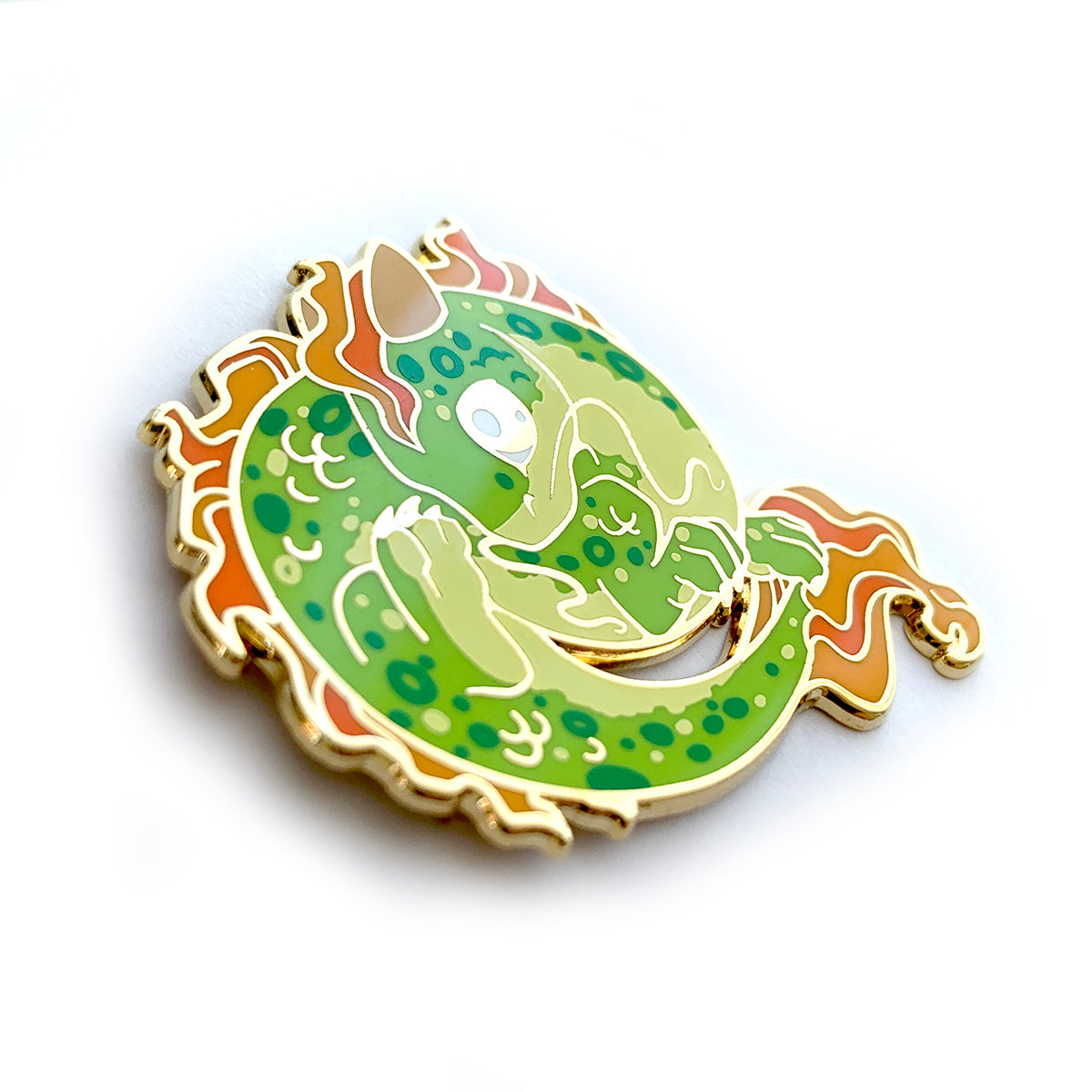 Green Dragon Enamel Pin