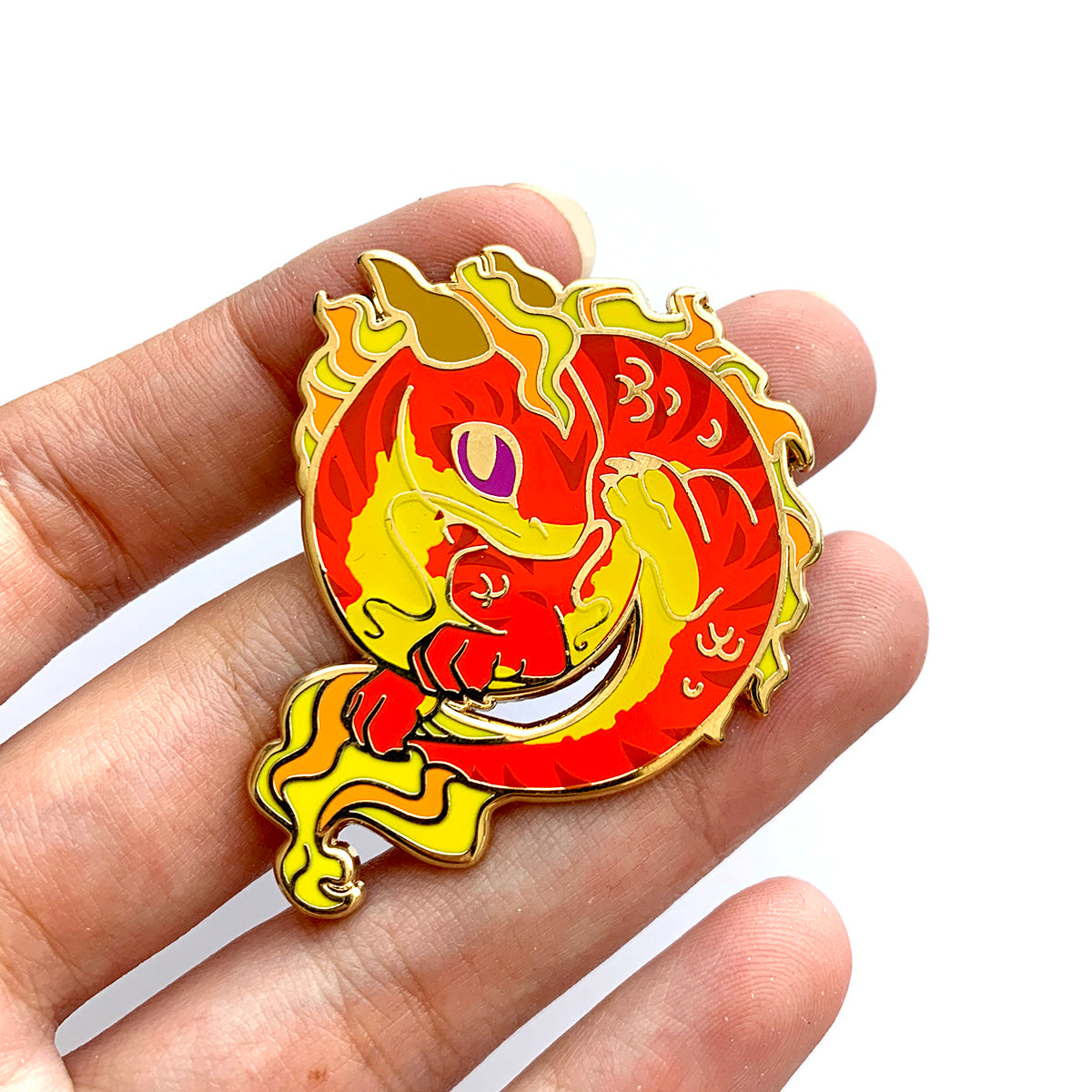 Red Dragon Enamel Pin