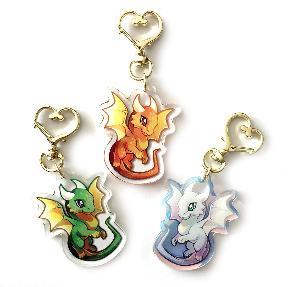 Green Dragon Keyring Charm