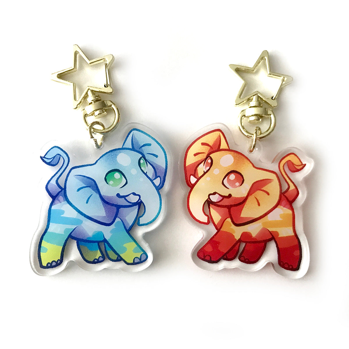Sunset Elephant Keyring