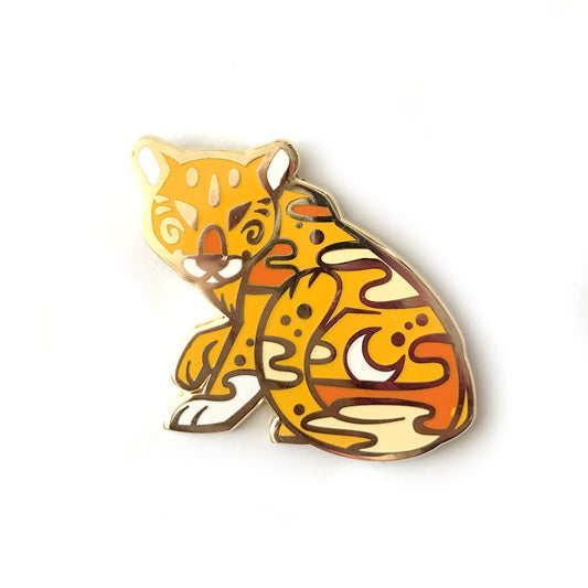 Golden Night Panther Enamel Pin