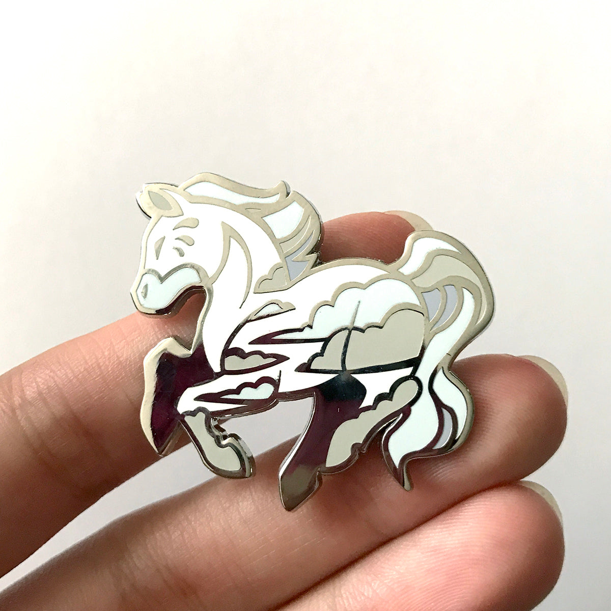 Icestorm Horse Enamel Pin