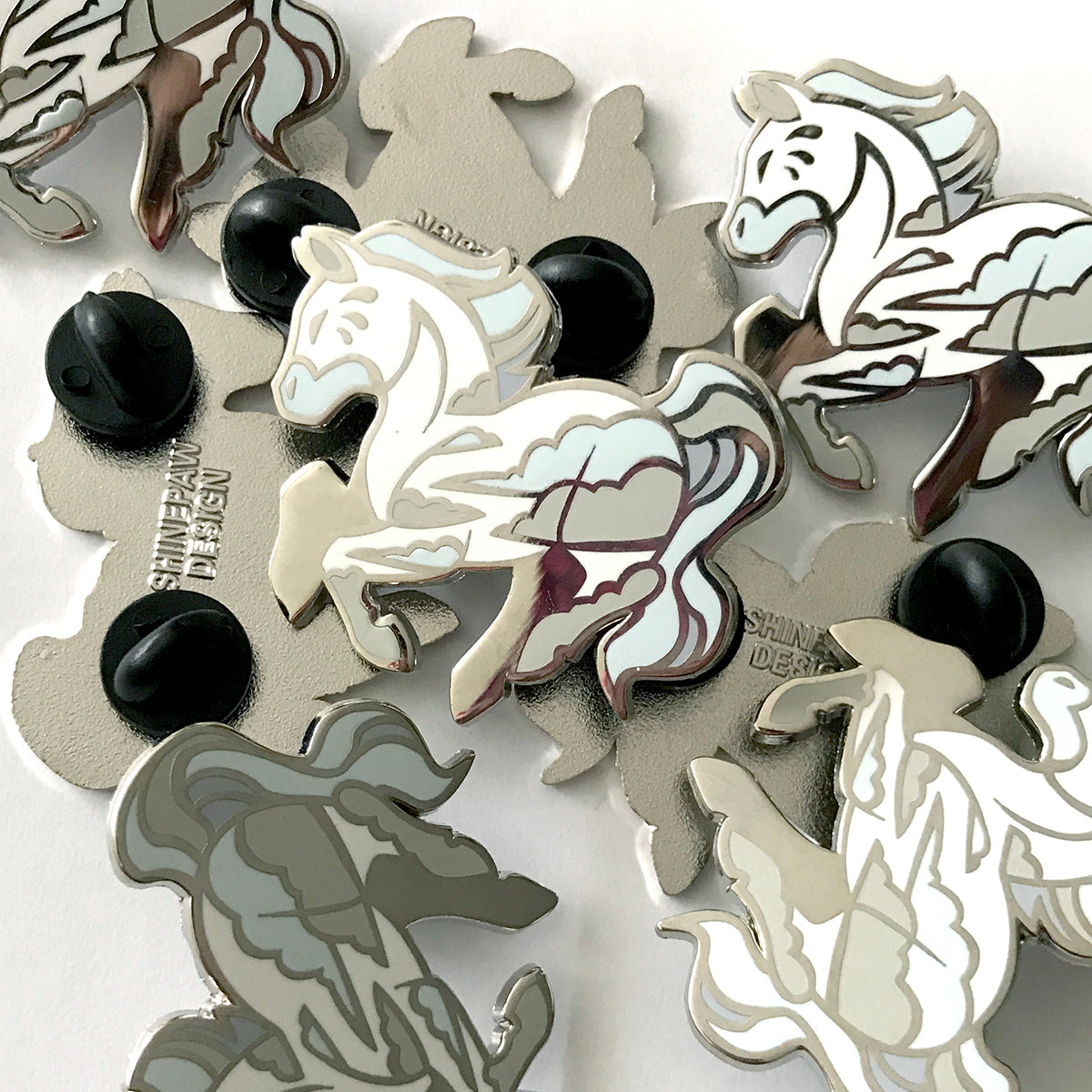 Icestorm Horse Enamel Pin