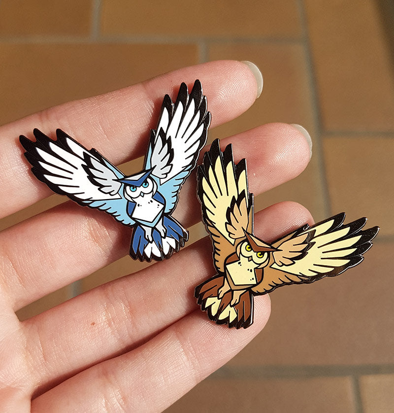 Angular Brown Owl Hard Enamel Pin