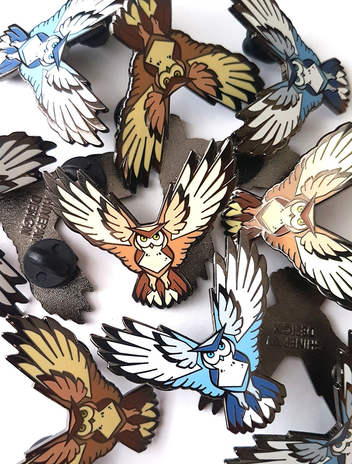 Angular Brown Owl Hard Enamel Pin
