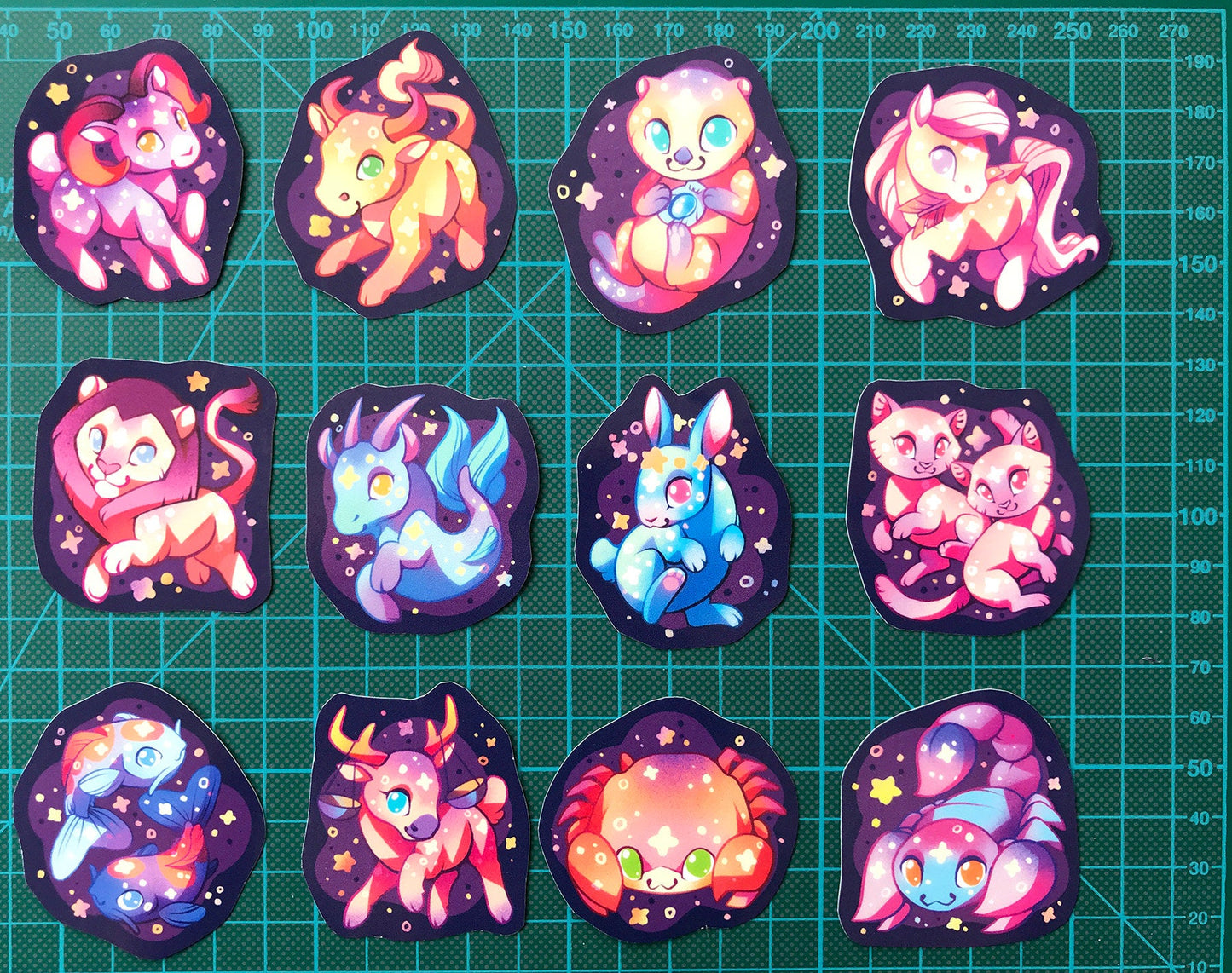 Cute Western Zodiac Animal Sticker Set