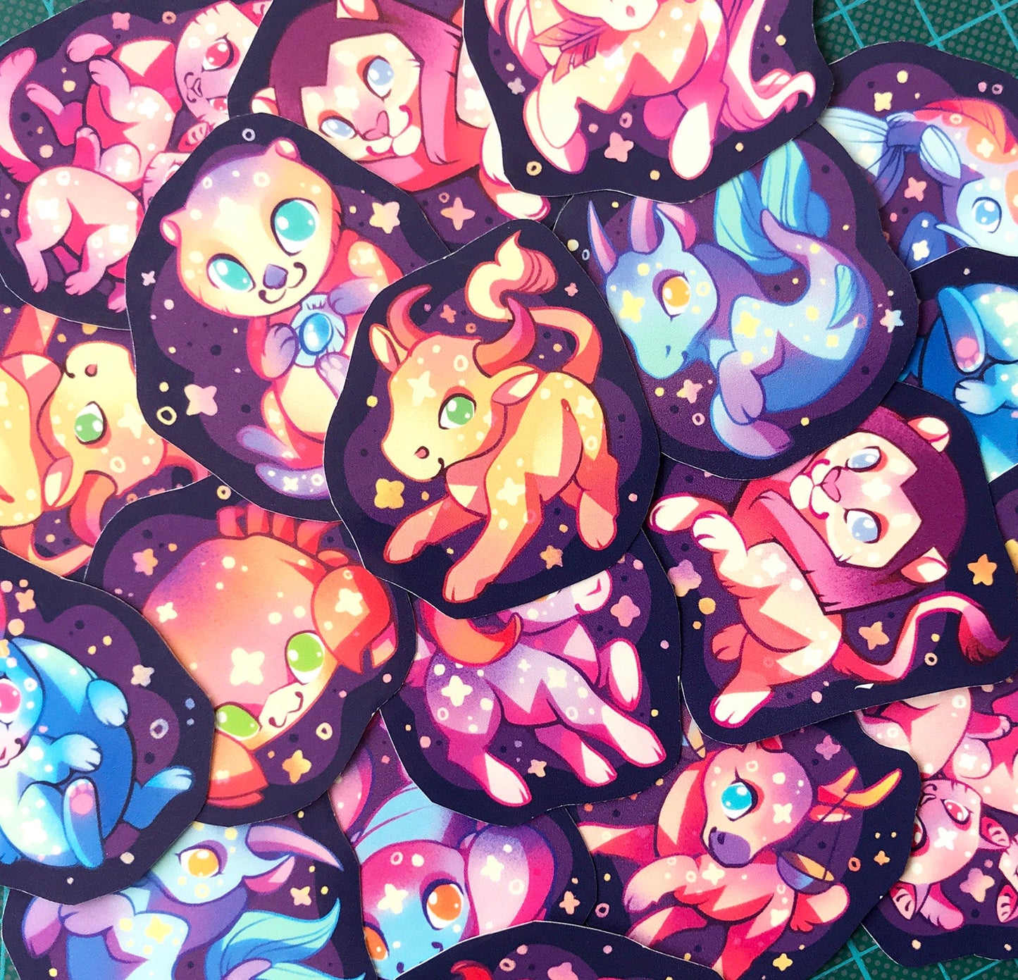 Cute Western Zodiac Animal Sticker Set