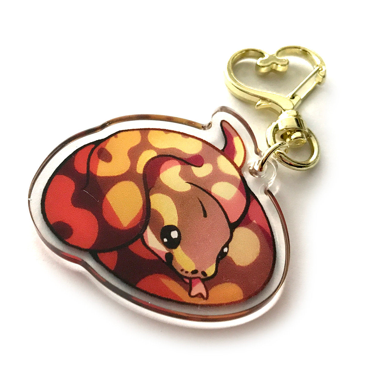 Ball Python Keychain Charm