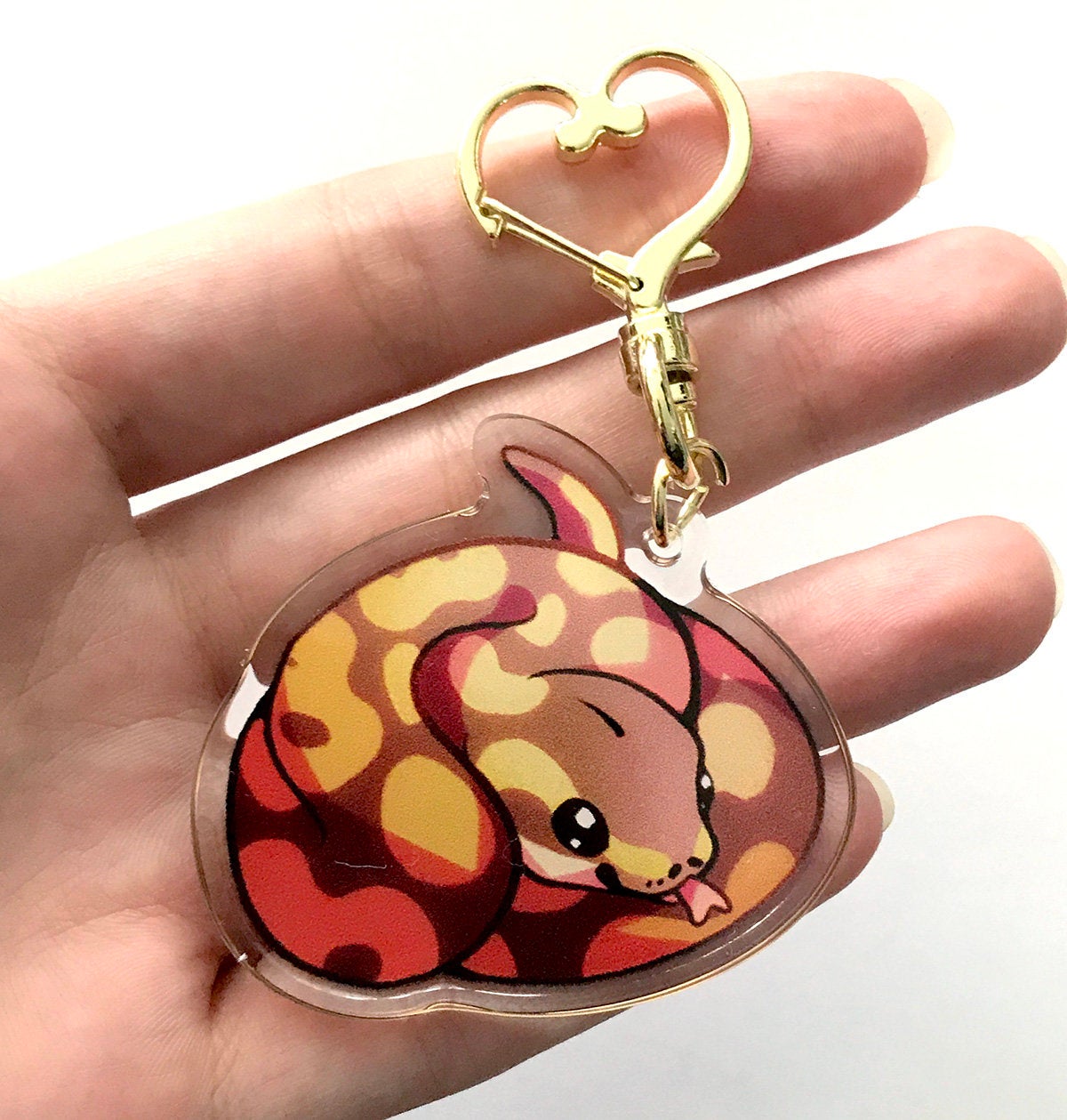 Ball Python Keychain Charm