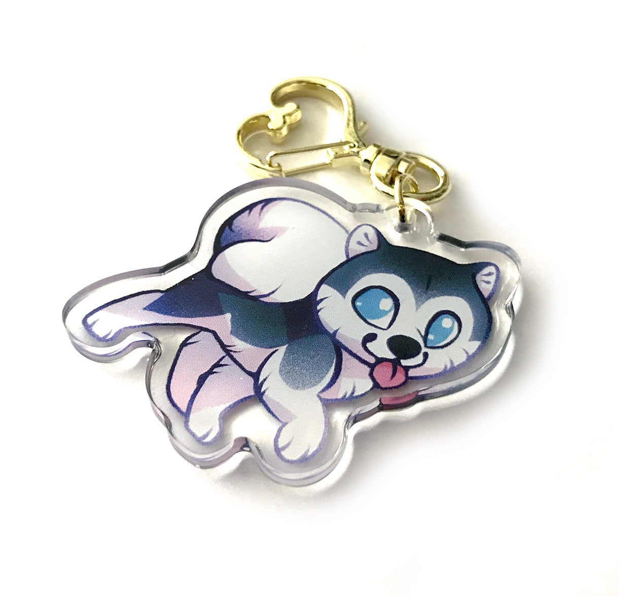 Alaskan Malamute Dog Keychain