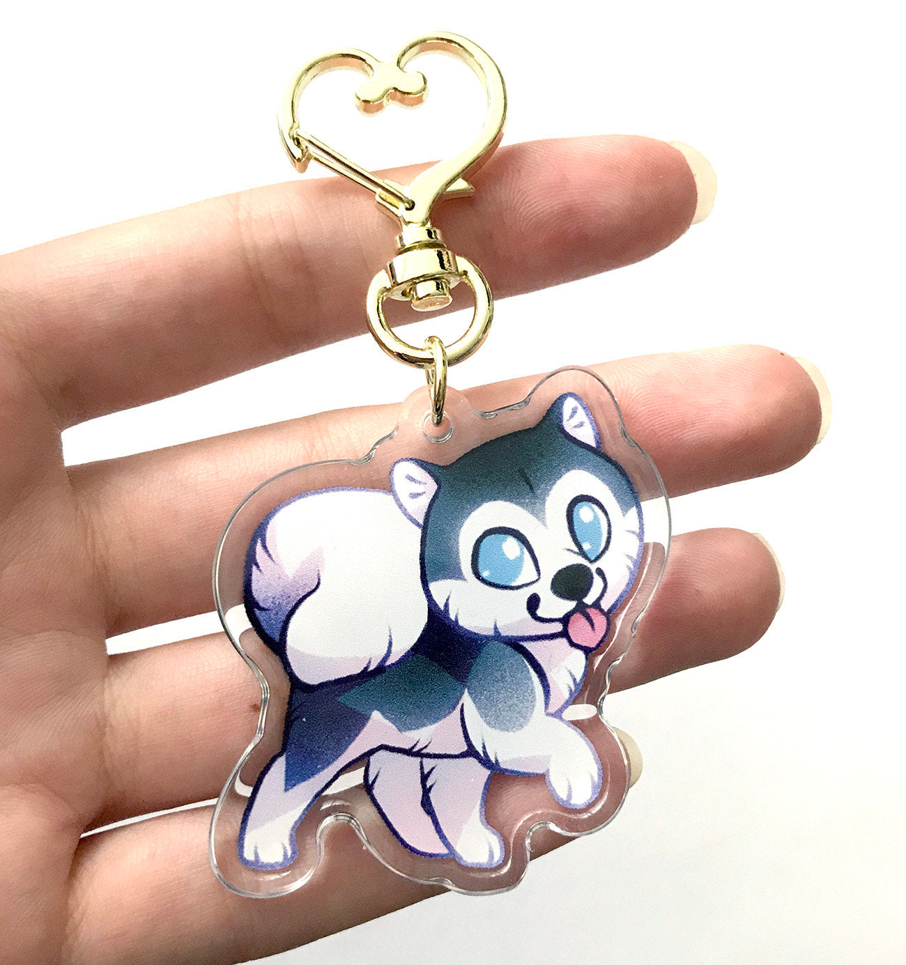 Alaskan Malamute Dog Keychain