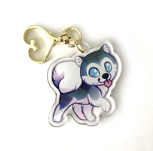 Alaskan Malamute Dog Keychain