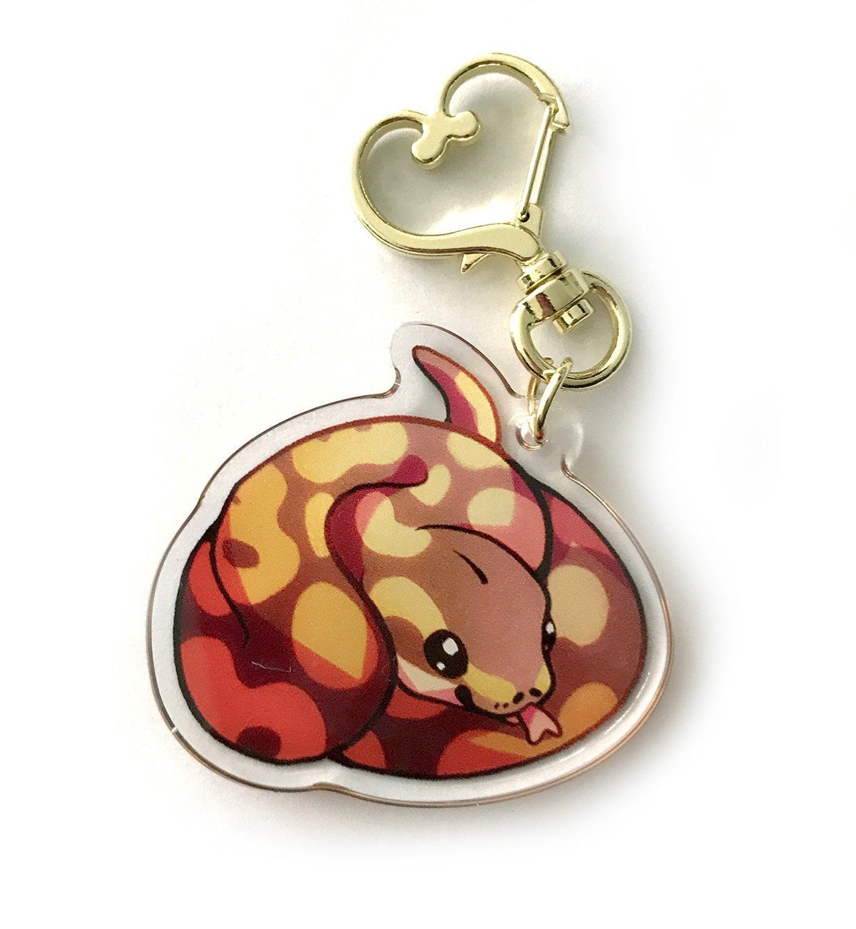 Ball Python Keychain Charm