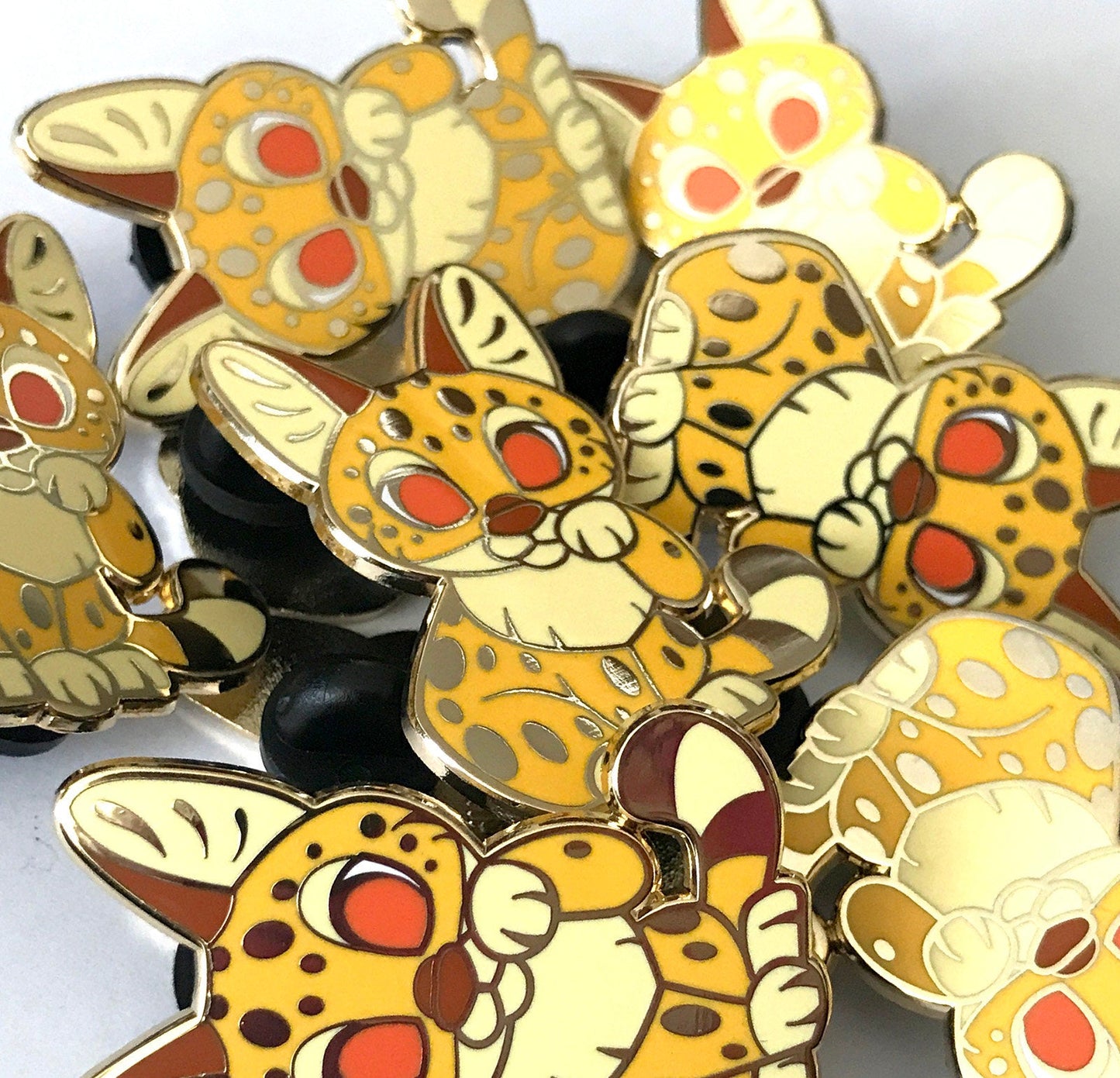 Serval Lucky Cat Enamel Pin