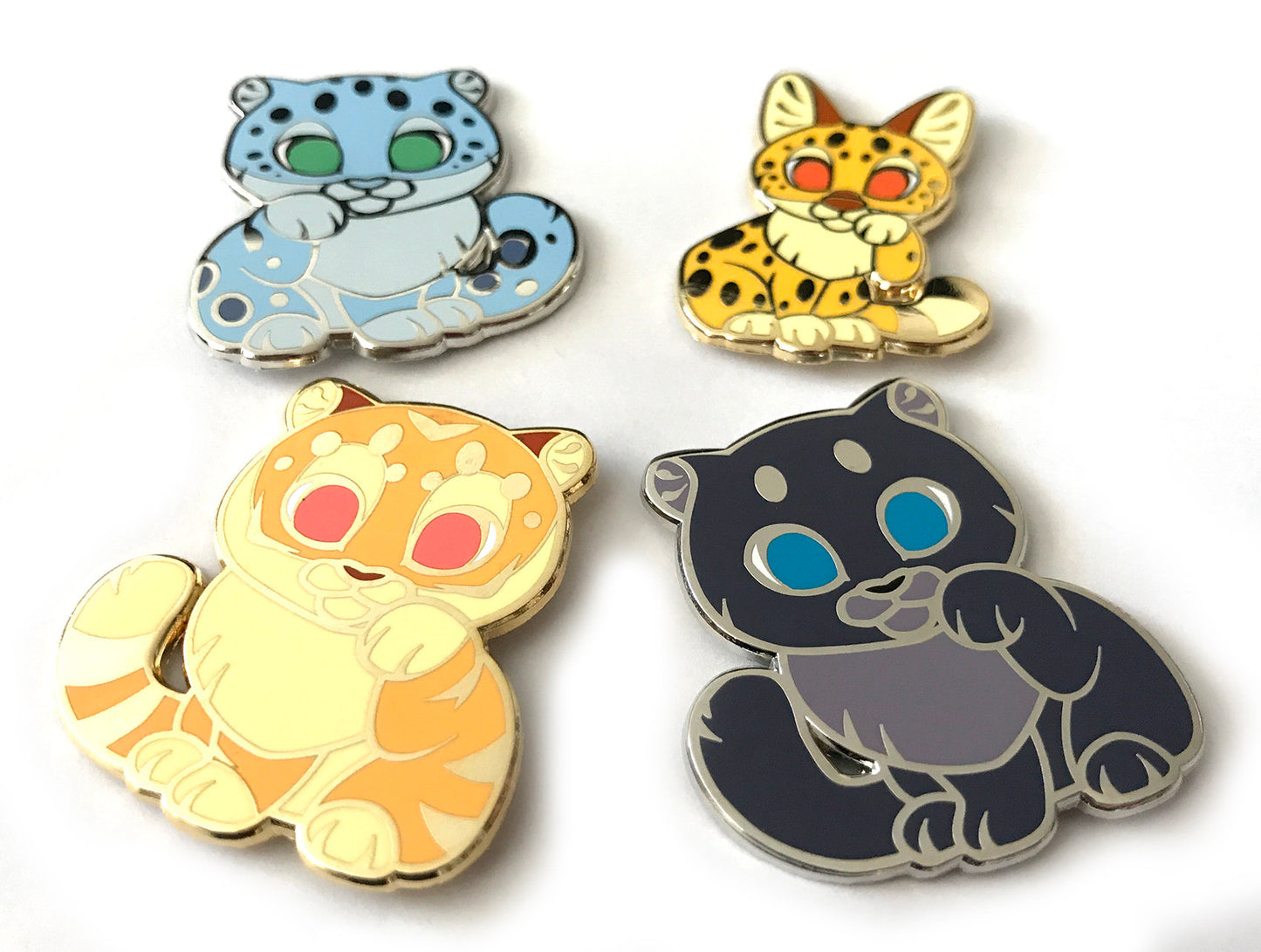 Serval Lucky Cat Enamel Pin